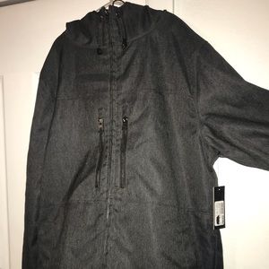 Black denim zip up jacket